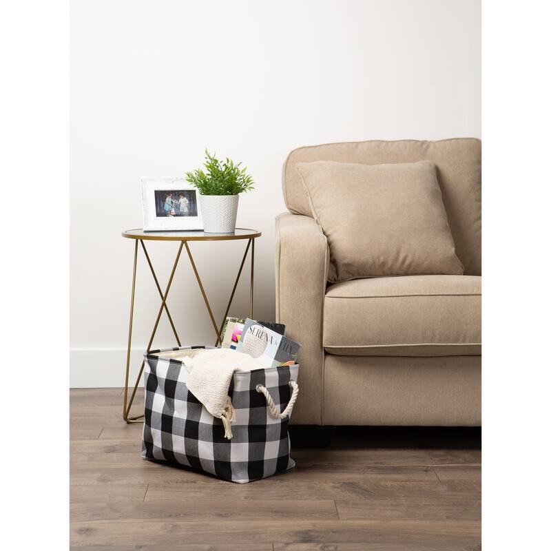 DII Buffalo Check Decorative Storage Bin