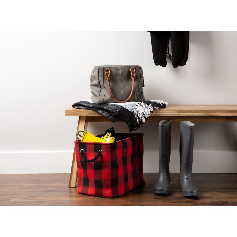 DII Buffalo Check Decorative Storage Bin