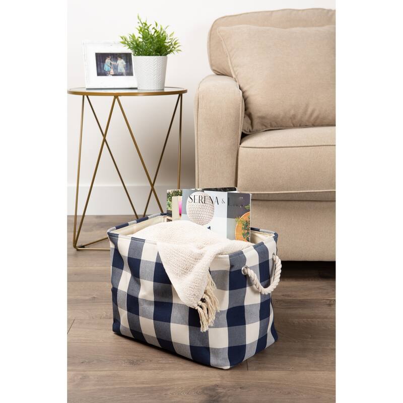 DII Buffalo Check Decorative Storage Bin