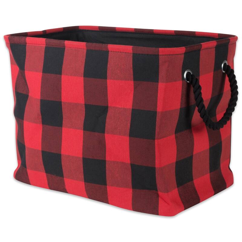 DII Buffalo Check Decorative Storage Bin