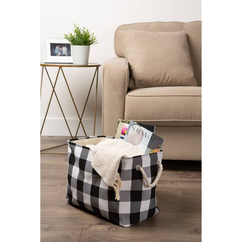 DII Buffalo Check Decorative Storage Bin