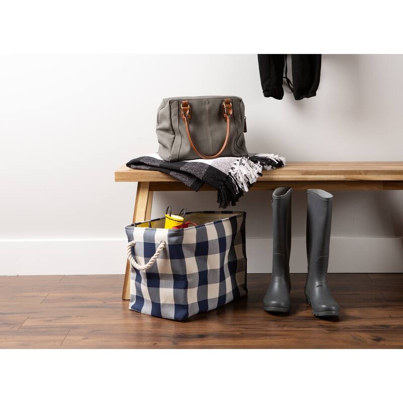 DII Buffalo Check Decorative Storage Bin