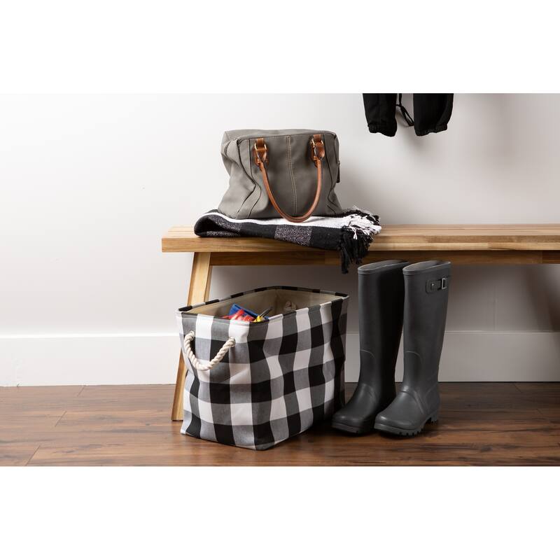 DII Buffalo Check Decorative Storage Bin