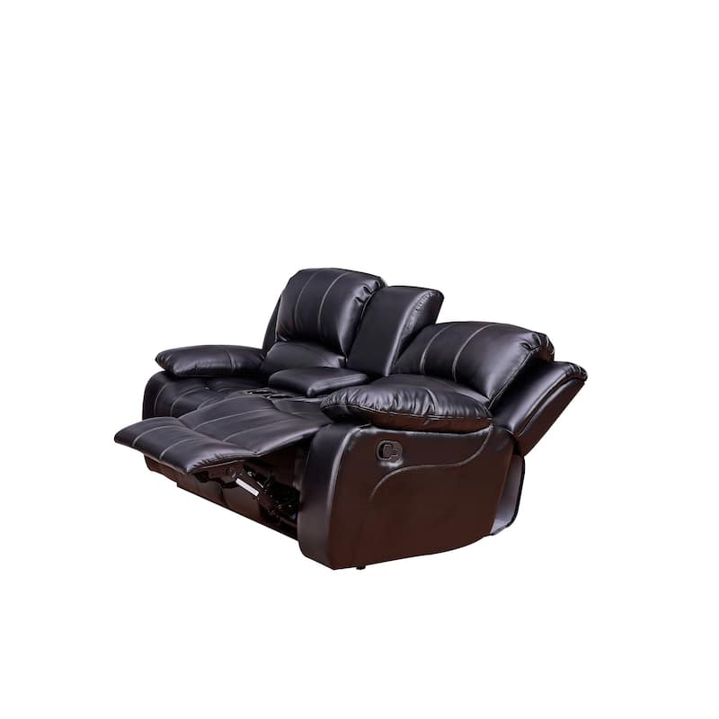 Vanity Art Bonded Leather 2-piece Reclining Living Room Set - N/A