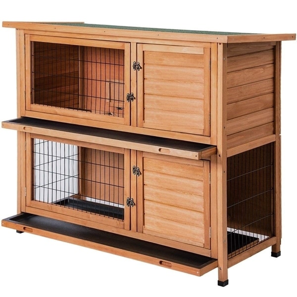 Shop Leisure Zone 2 Story Wood House Pet Cage for Small ...