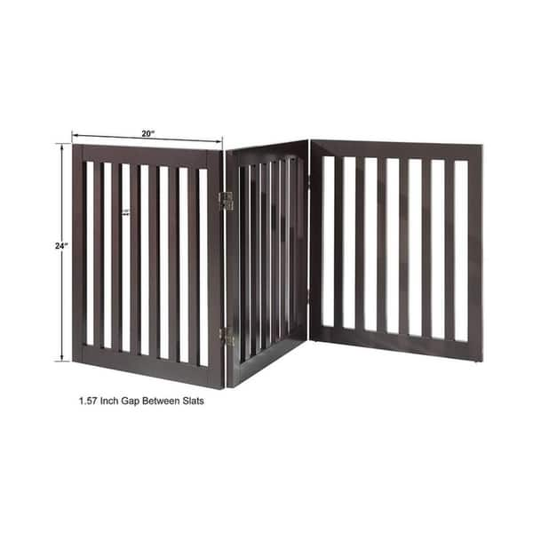 Unipaws Freestanding Pet Gate Wooden Dog Gate 2PCS Support Feet - Bed ...