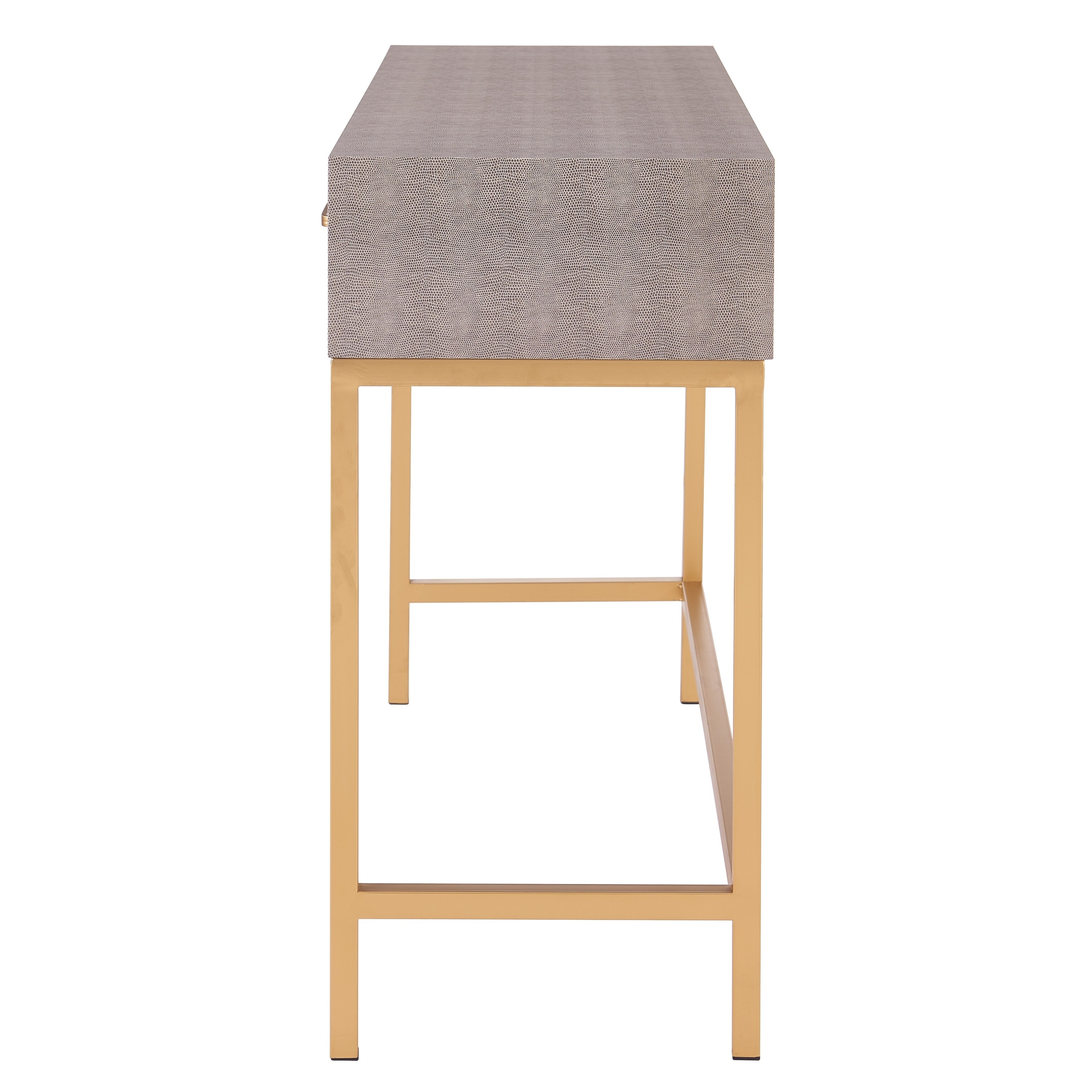 Durham Faux Shagreen 2 Drawer Console Table