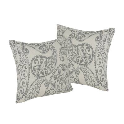 Buy Grey Paisley Throw Pillows Online At Overstock Our Best