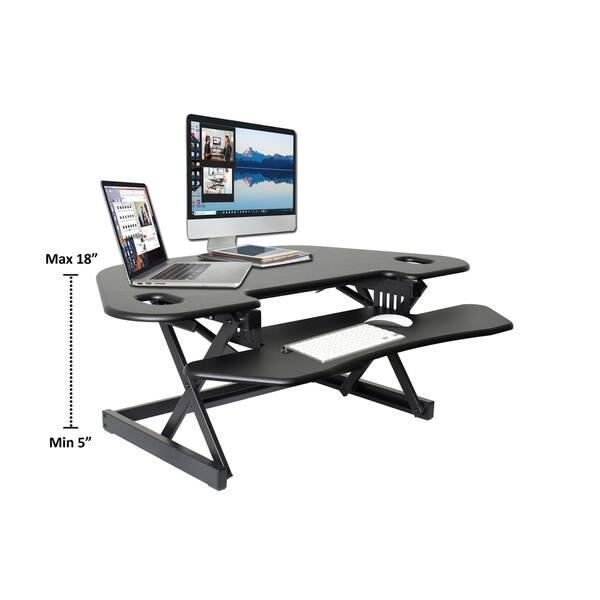 Shop Rocelco 46 Corner Height Adjustable Sit To Stand Desk Riser