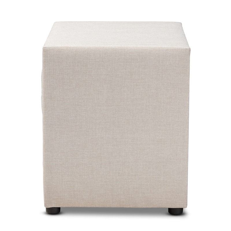 Contemporary Fabric 2-Drawer Nightstand
