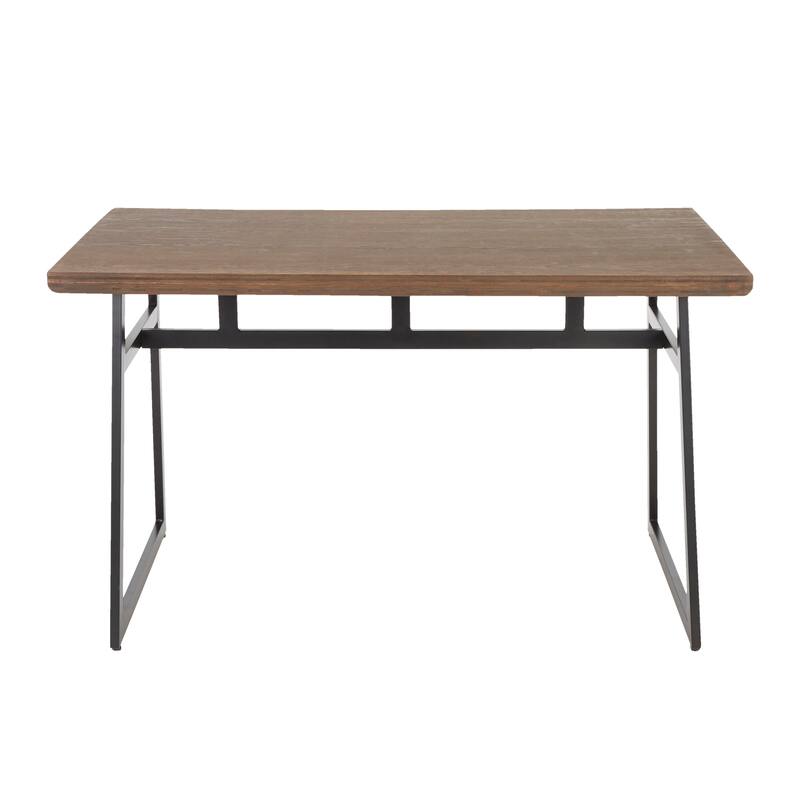 Carbon Loft Kingsley Metala and Wood Industrial Dining Table