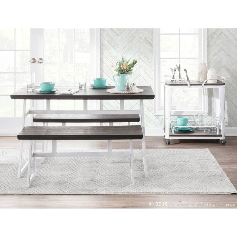 Carbon Loft Kingsley Metala and Wood Industrial Dining Table