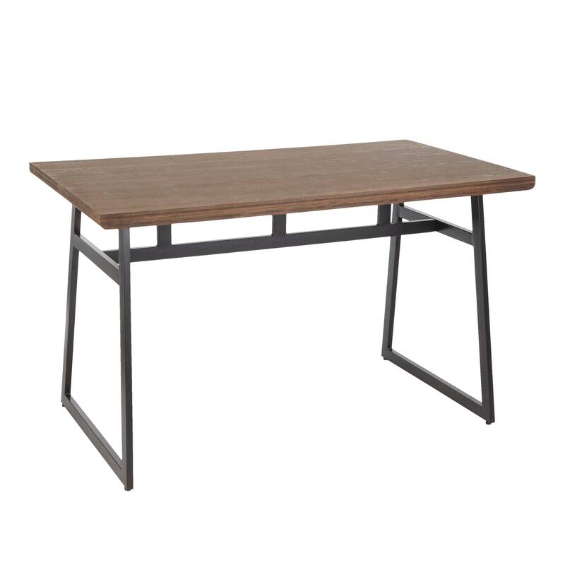 Carbon Loft Kingsley Metala and Wood Industrial Dining Table