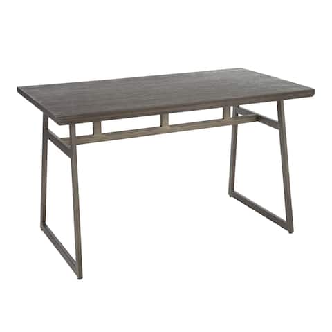 Carbon Loft Kingsley Metala and Wood Industrial Dining Table