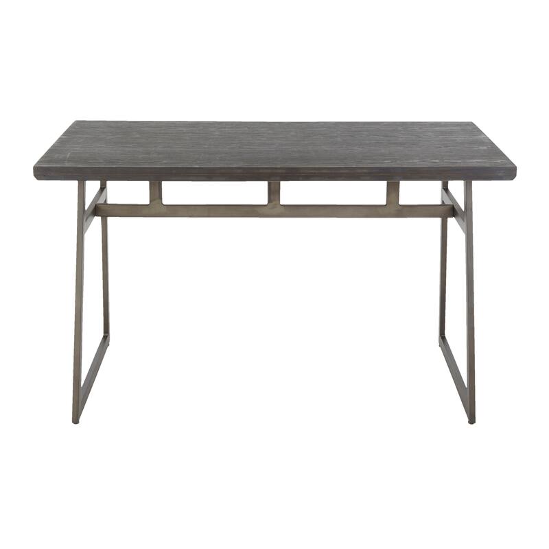 Carbon Loft Kingsley Metala and Wood Industrial Dining Table