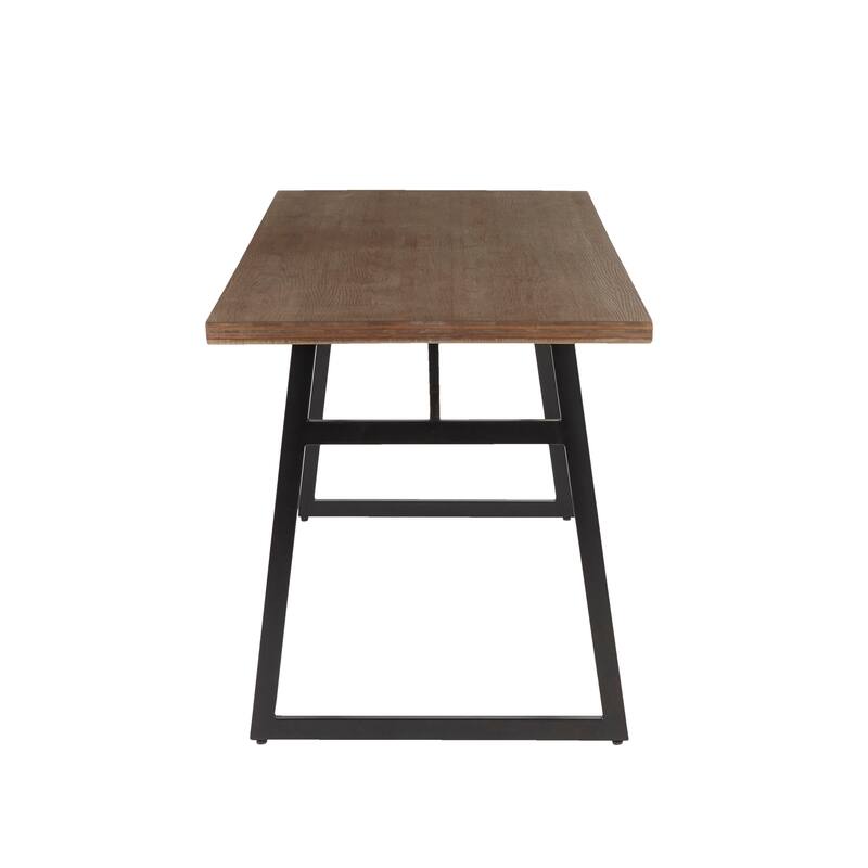 Carbon Loft Kingsley Metala and Wood Industrial Dining Table