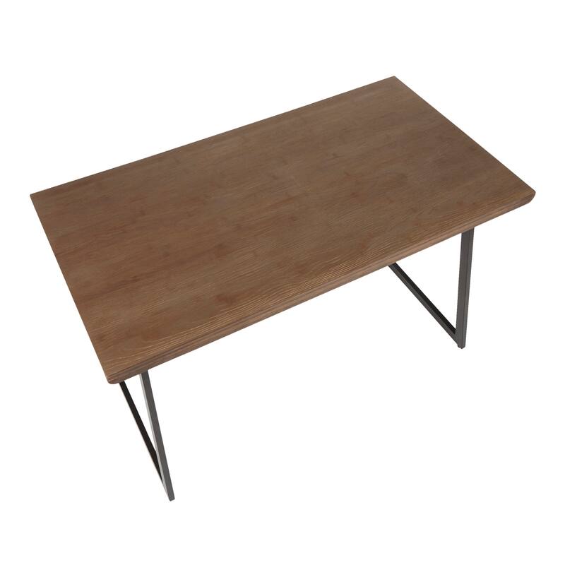 Carbon Loft Kingsley Metala and Wood Industrial Dining Table