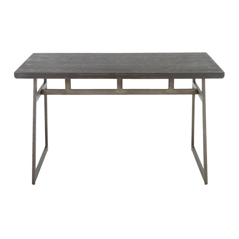 Carbon Loft Kingsley Metala and Wood Industrial Dining Table