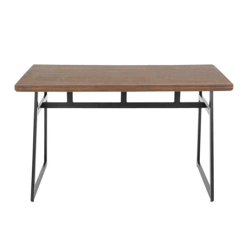 Carbon Loft Kingsley Metala and Wood Industrial Dining Table