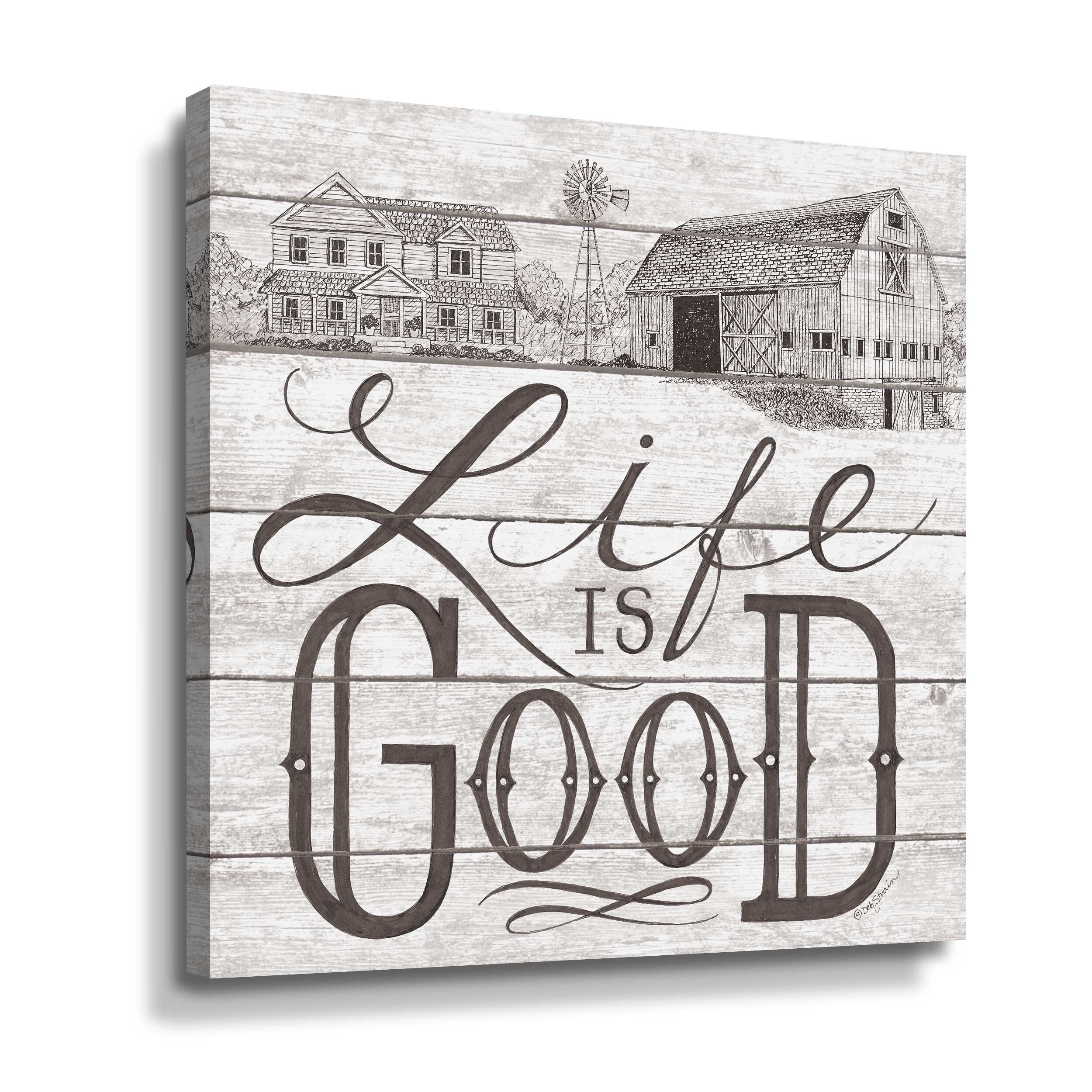 Shop Artwall Life Is Good Gallery Wrapped Canvas On Sale Free