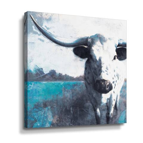 Porch & Den 'Cow Close Up' Gallery Wrapped Canvas