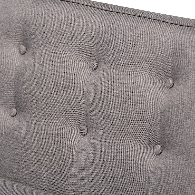 Mid-Century Gray Fabric 3-Piece Dining Nook Set