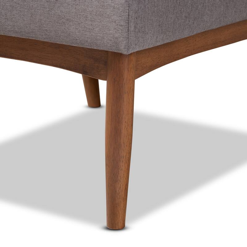 Mid-Century Gray Fabric Dining Chair