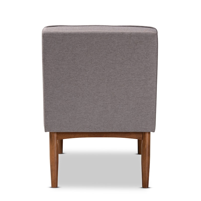 Mid-Century Gray Fabric Dining Chair