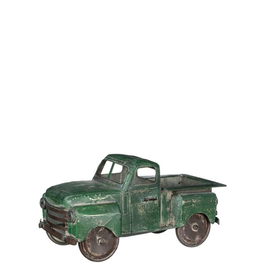 Sullivans Green Metal Truck Planter