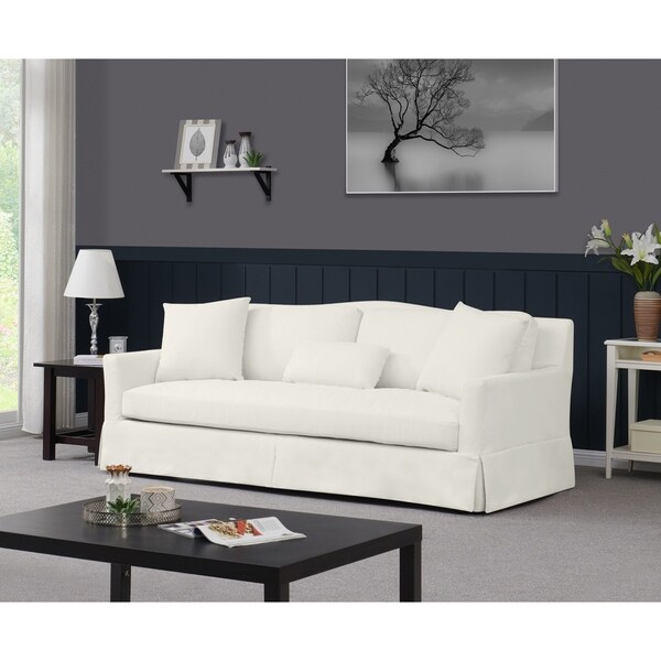Handy Living Sandy Skirted Sofa On Free