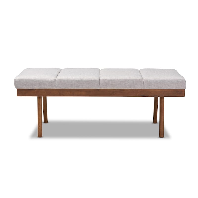 Mid-Century Fabric Bench