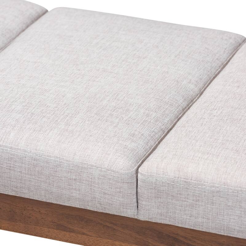 Mid-Century Fabric Bench