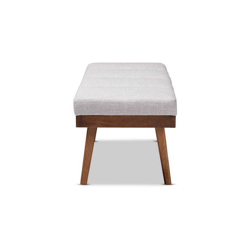 Mid-Century Fabric Bench