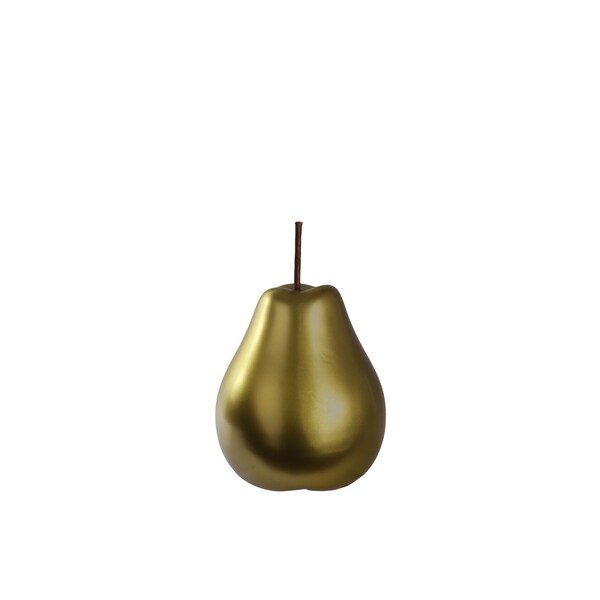 UTC44364: Ceramic Pear Figurine SM Chrome Finish Green