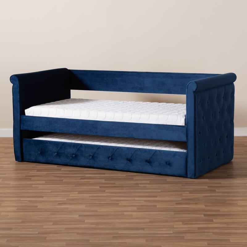 Copper Grove Saky Velvet Daybed with Trundle