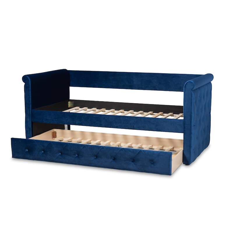 Copper Grove Saky Velvet Daybed with Trundle