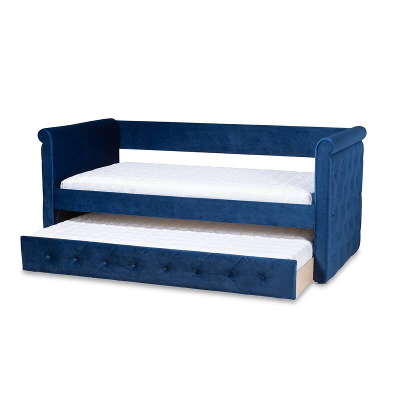 Copper Grove Saky Velvet Daybed with Trundle
