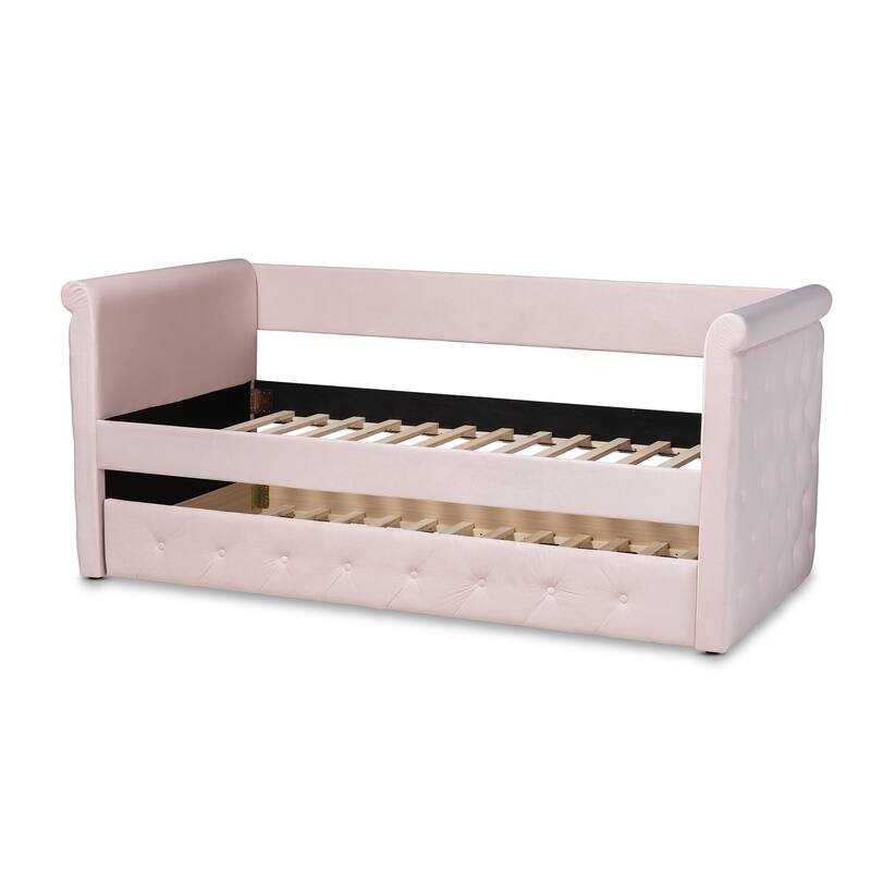 Copper Grove Saky Velvet Daybed with Trundle