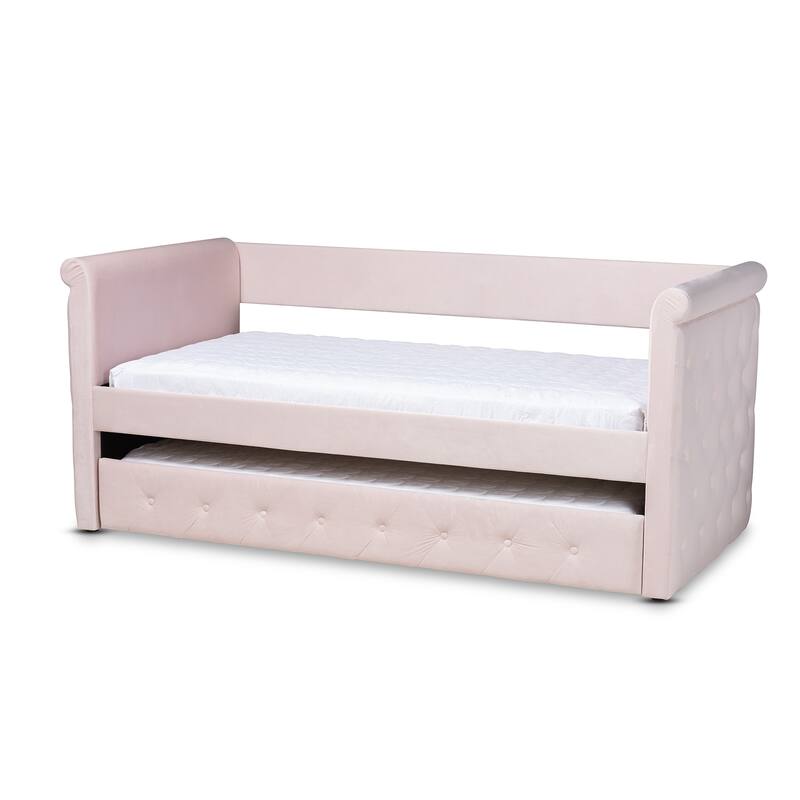 Copper Grove Saky Velvet Daybed with Trundle