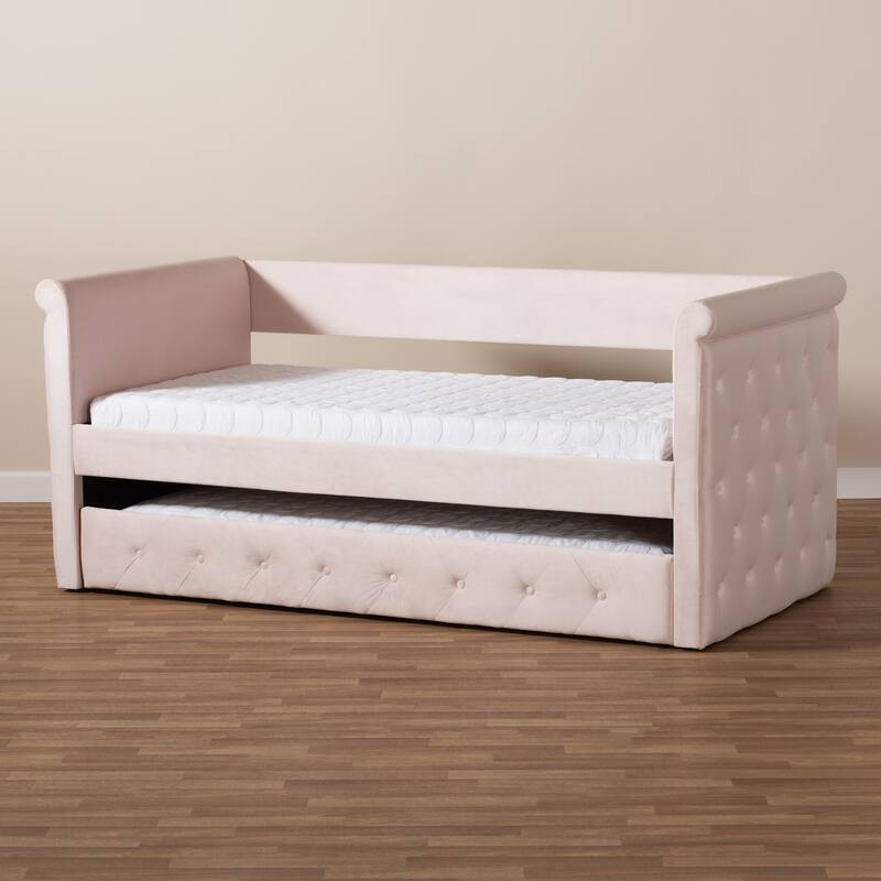 Copper Grove Saky Velvet Daybed with Trundle