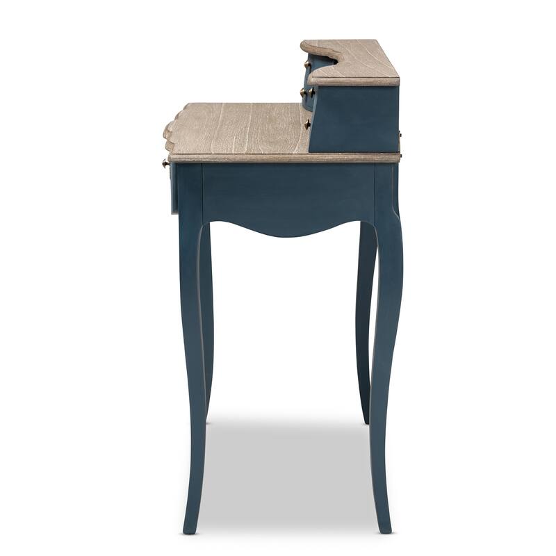 Copper Grove Kaniv Wood Writing Desk with Blue Spruce Finish
