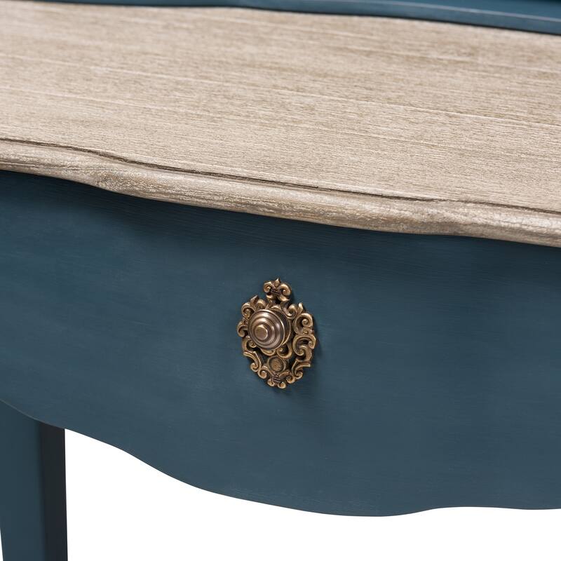 Copper Grove Kaniv Wood Writing Desk with Blue Spruce Finish