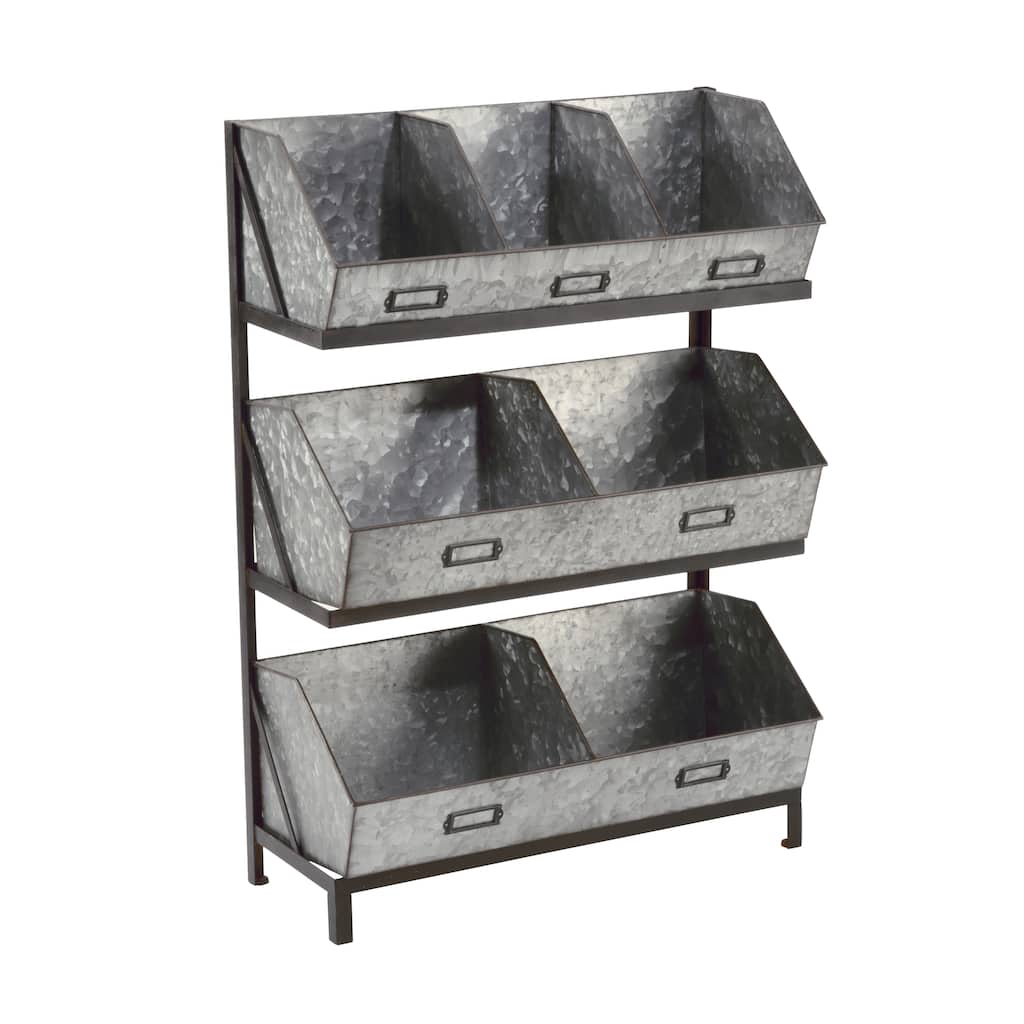 Industrial Metal Bin Organizer/Display