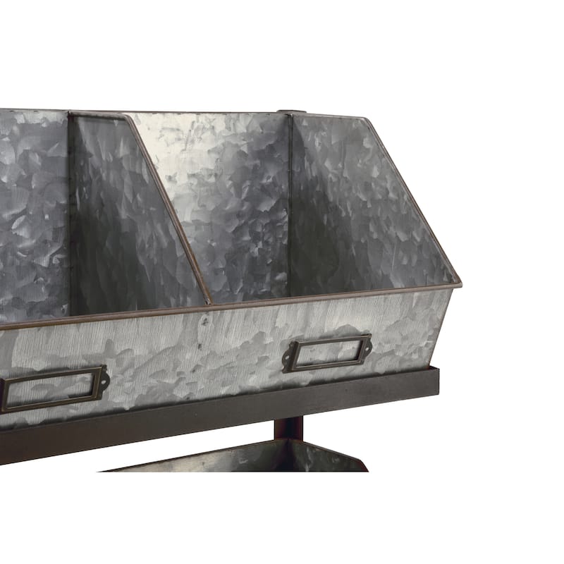 Industrial Metal Bin Organizer/Display