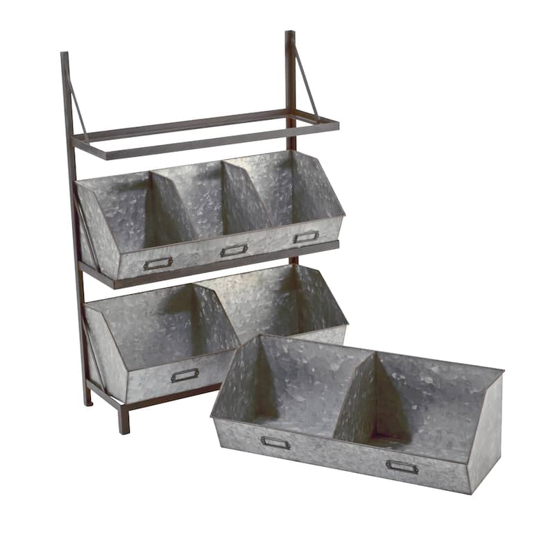 Industrial Metal Bin Organizer/Display
