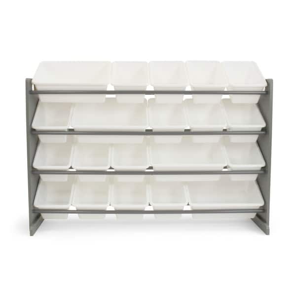 Porch & Den Odino Grey and White Extra Large Storage Organizer with 20 Plastic  Bins - Bed Bath & Beyond - 27736164