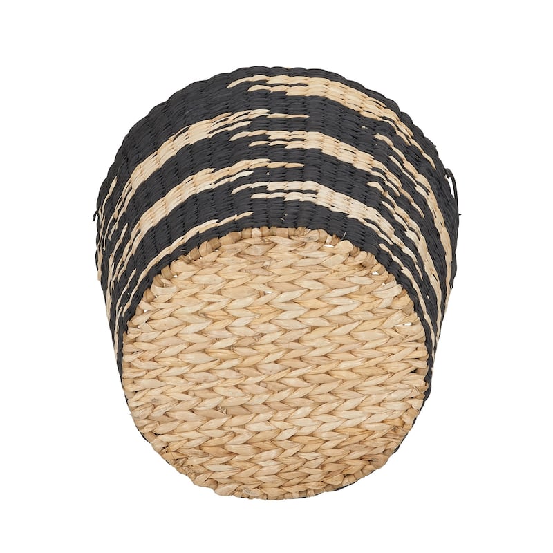 Household Essentials Handwoven Cattail and Paper Puddle Tapered Basket