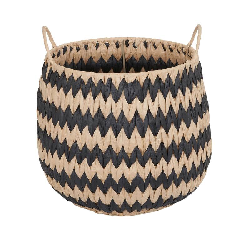 Household Essentials Cattail and Paper Flame Stitch Basket Set