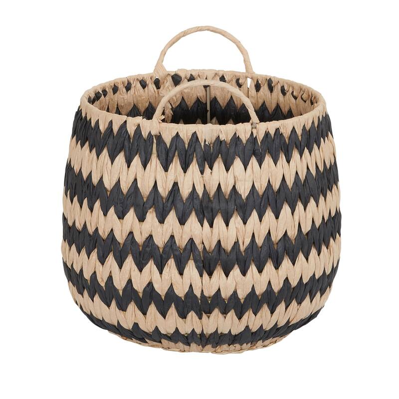 Household Essentials Cattail and Paper Flame Stitch Basket Set