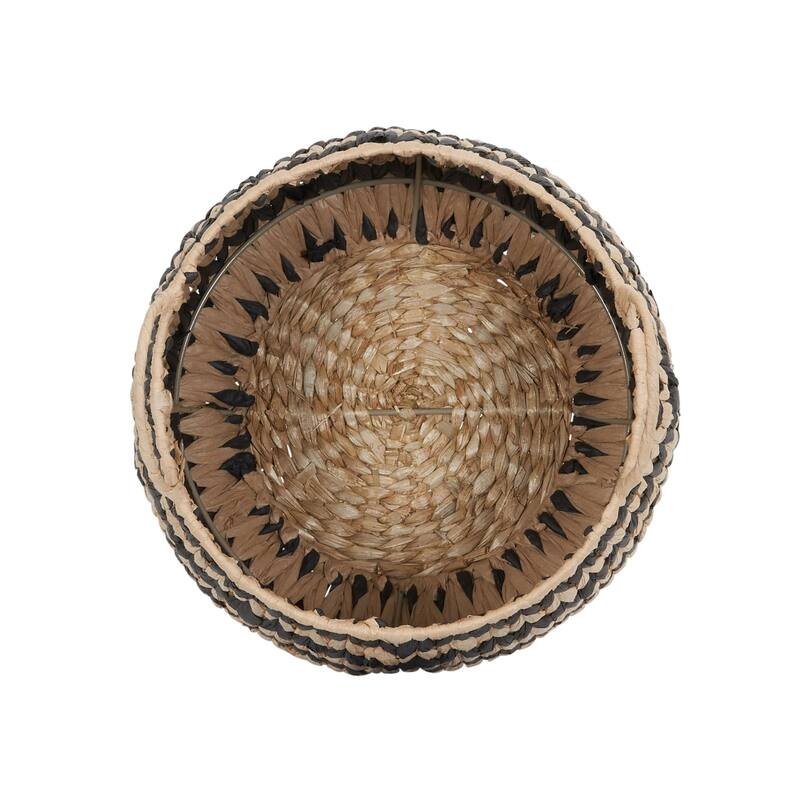 Household Essentials Cattail and Paper Flame Stitch Basket Set